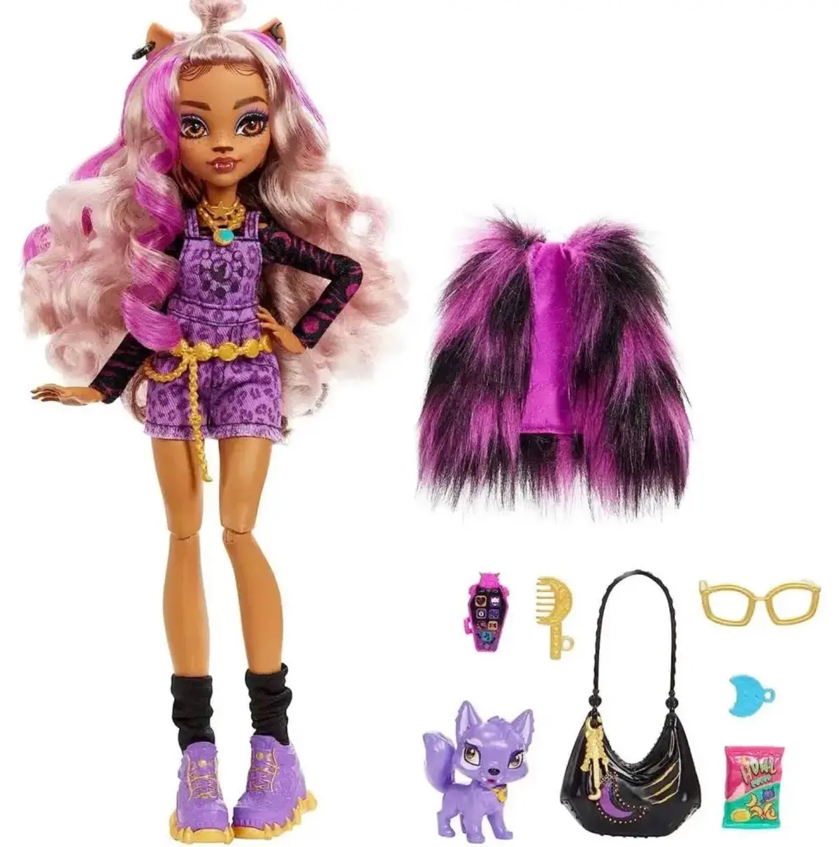 Monster High Clawdeen Wolf Fashion Doll With Purple Streaked Hair 1