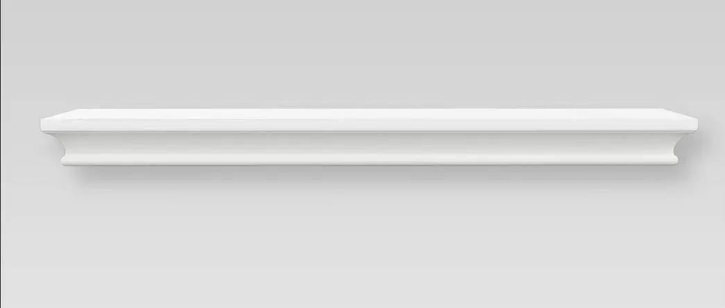 24" X 7.75" Traditional Wall Shelf White 1