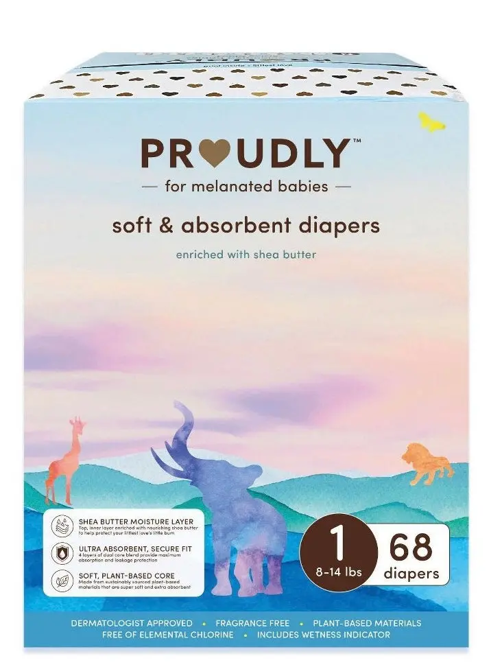 Proudly Company Soft & Absorbent Diapers - Size 1 - 68Ct 1