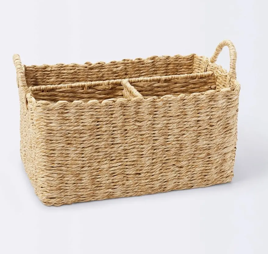 Woven Diaper Caddy With Dividers - 
Natural Woven 1