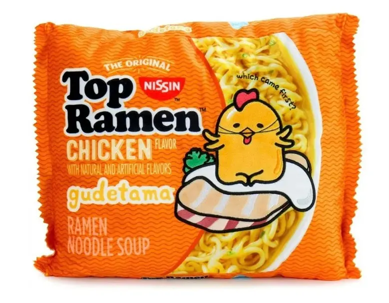 Kidrobot Nisin Top Ramen X Gudetama Large Crinkle Plush 1