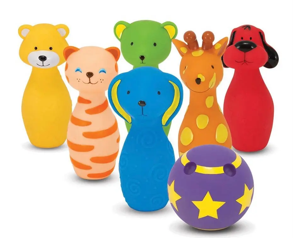 Melissa & Doug K's Kids Bowling Friends Play Set And Game With 6 Pins And Convenient Carrying Case 1