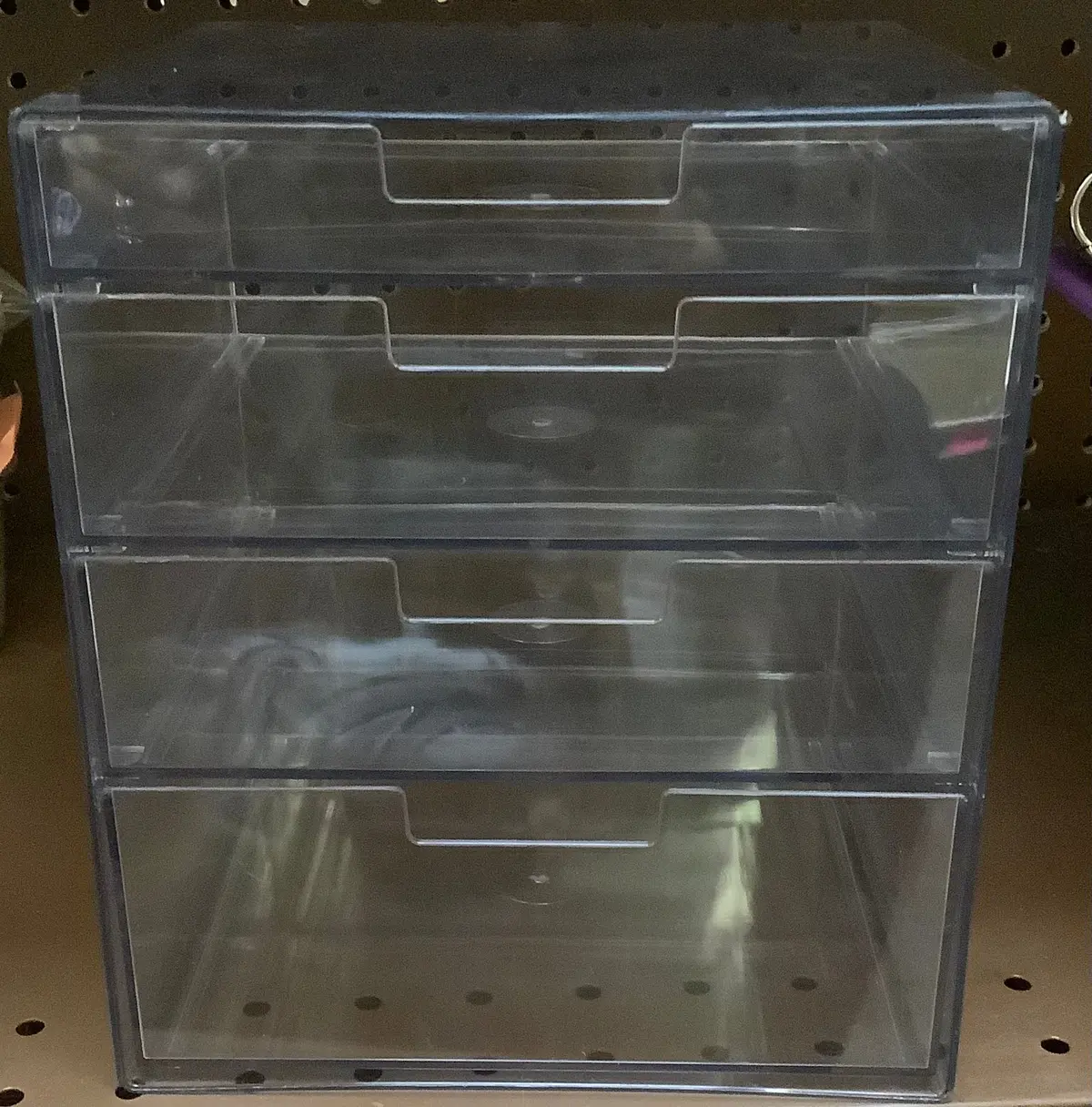 4 Drawer Stackable Countertop Organizer Clear 1