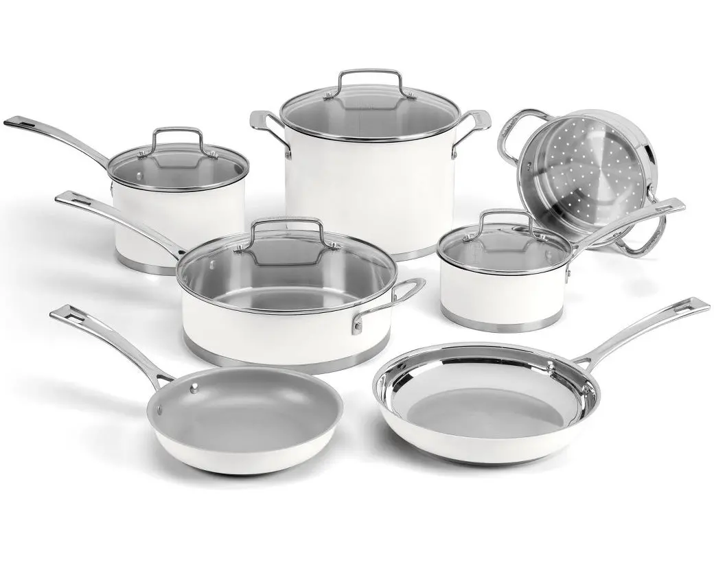 Cuisinart Matte 11Pc Stainless Steel Cookware Set Mw89-11
- White 1