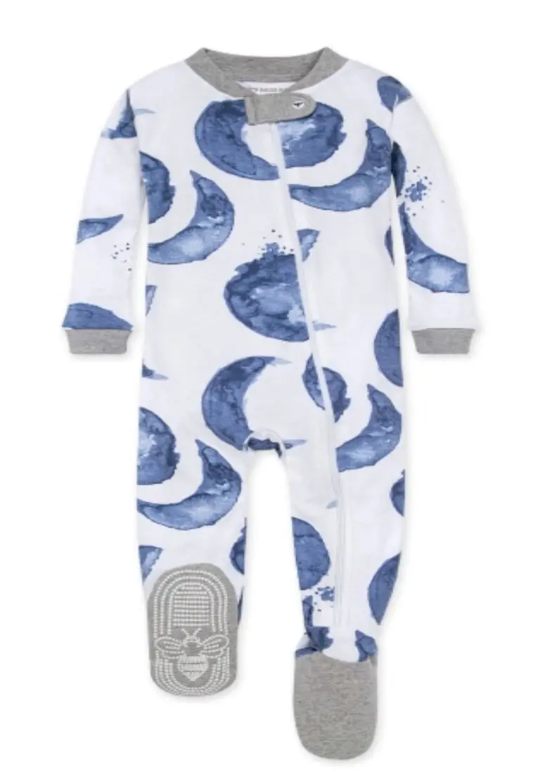 Hello Moon! Organic Baby Snug Fit Footed Sleeper - 18 Months 1