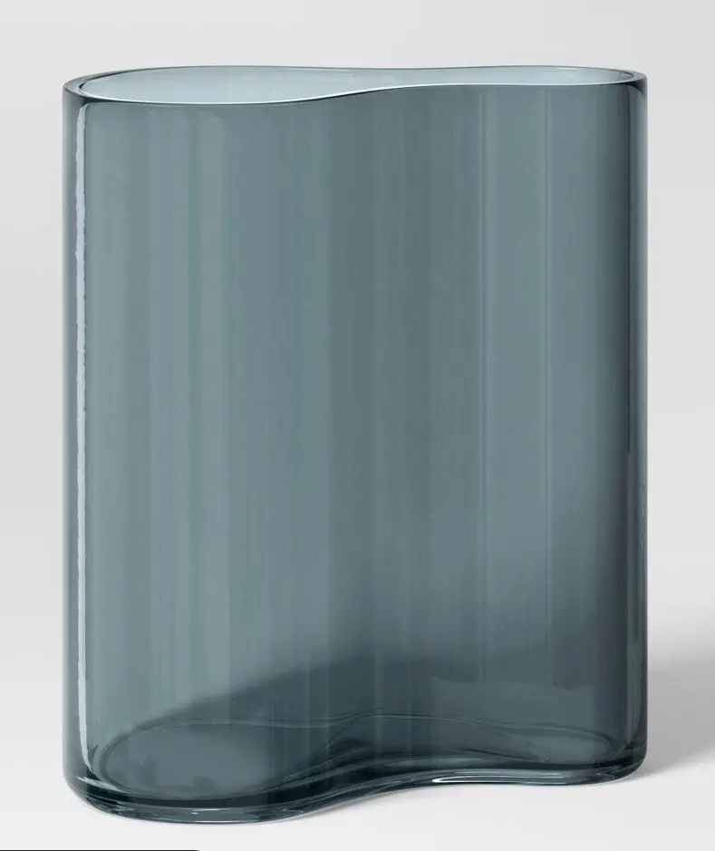 Medium Shaped Glass Vase Green 1