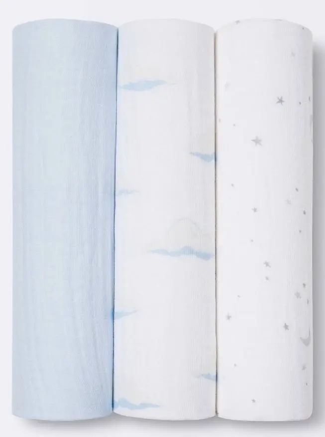 Muslin Swaddle Blankets 3Pk 1