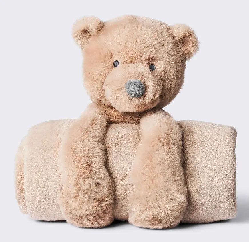 Plush Blanket With Soft Toy - Bear 1