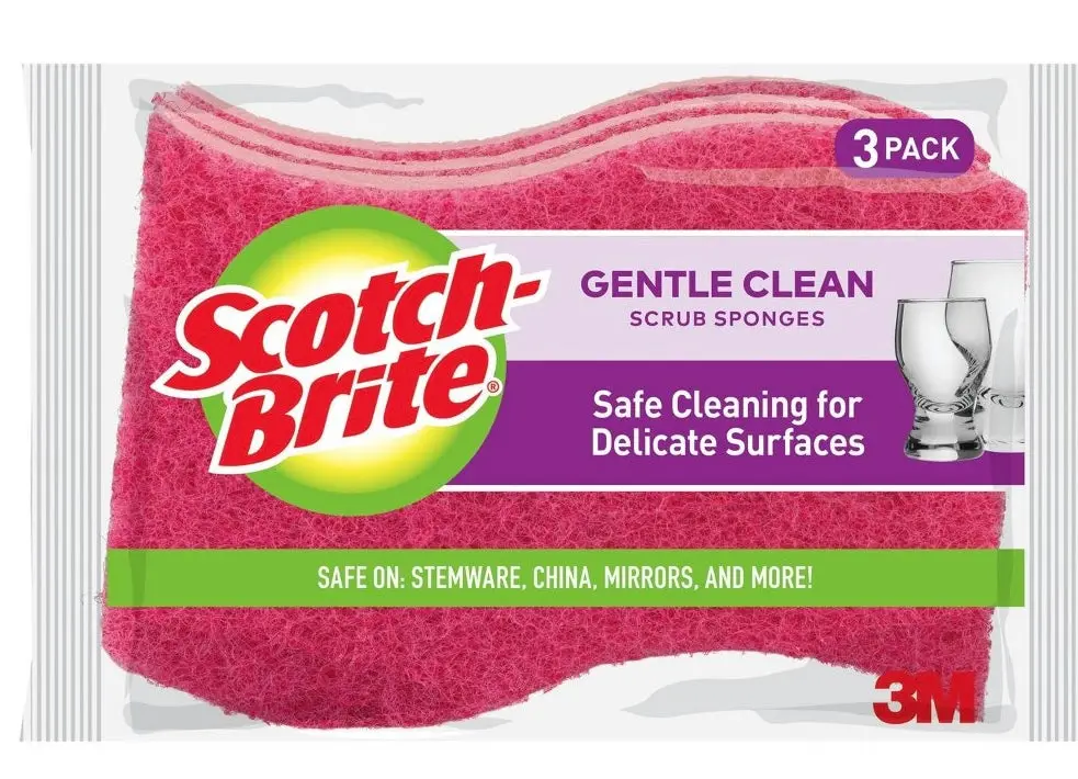 Scotch-Brite Delicate Care Scrub Sponges - 3Ct 1