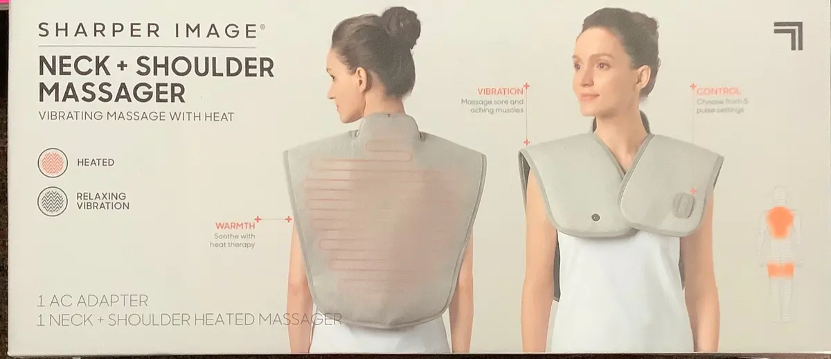Sharper Image Heated Neck And Shoulder Massager Wrap 1