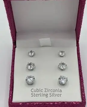 Rachel Ashwell Cubic Zirconia Sterling Silver Earring 1