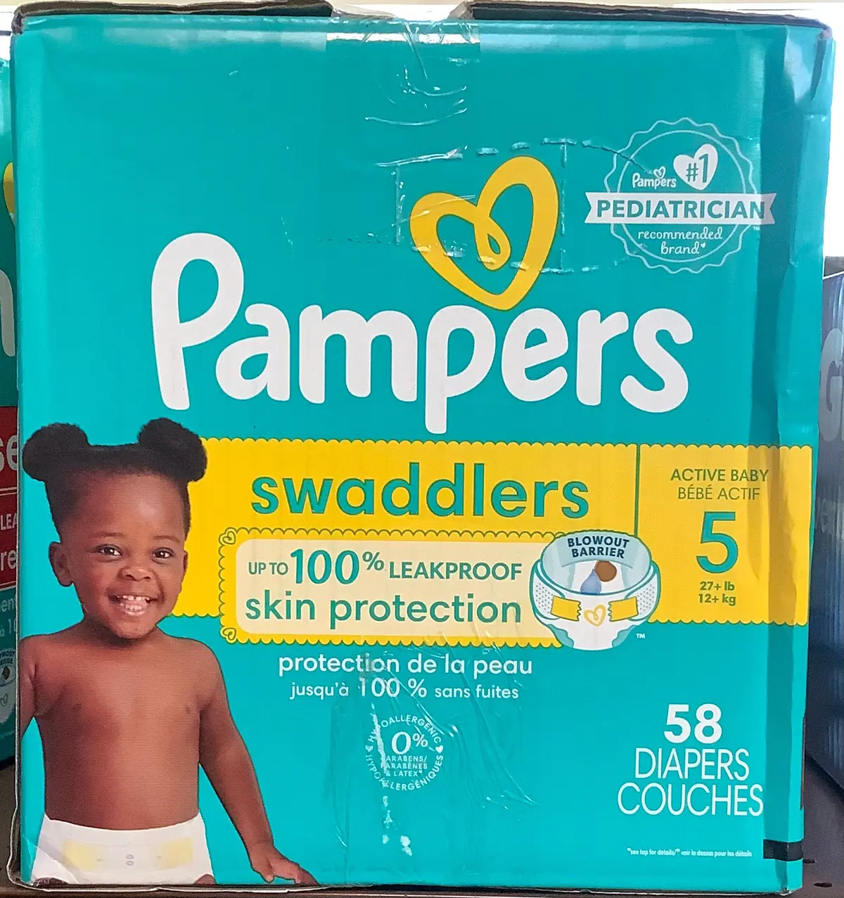 Pampers Swaddlers Active Baby Diapers Super Pack - Size 5
- 58Ct 1