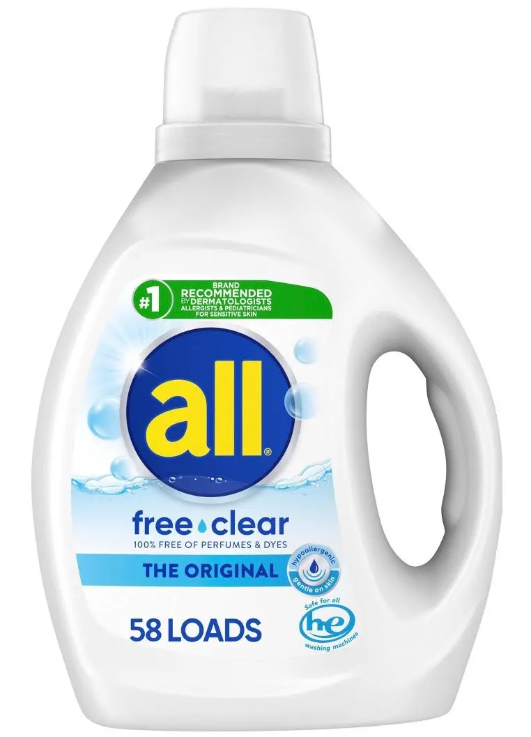 All Liquid Laundry Detergent - Free Clear For Sensitive Skin -
88 Fl Oz 1
