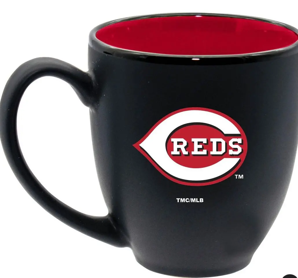 Mlb Cincinnati Reds 15Oz Inner Color Black Coffee Mug 1