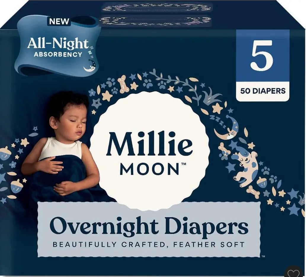 Millie Moon Overnight Diapers - Size 5 - 50Ct 1
