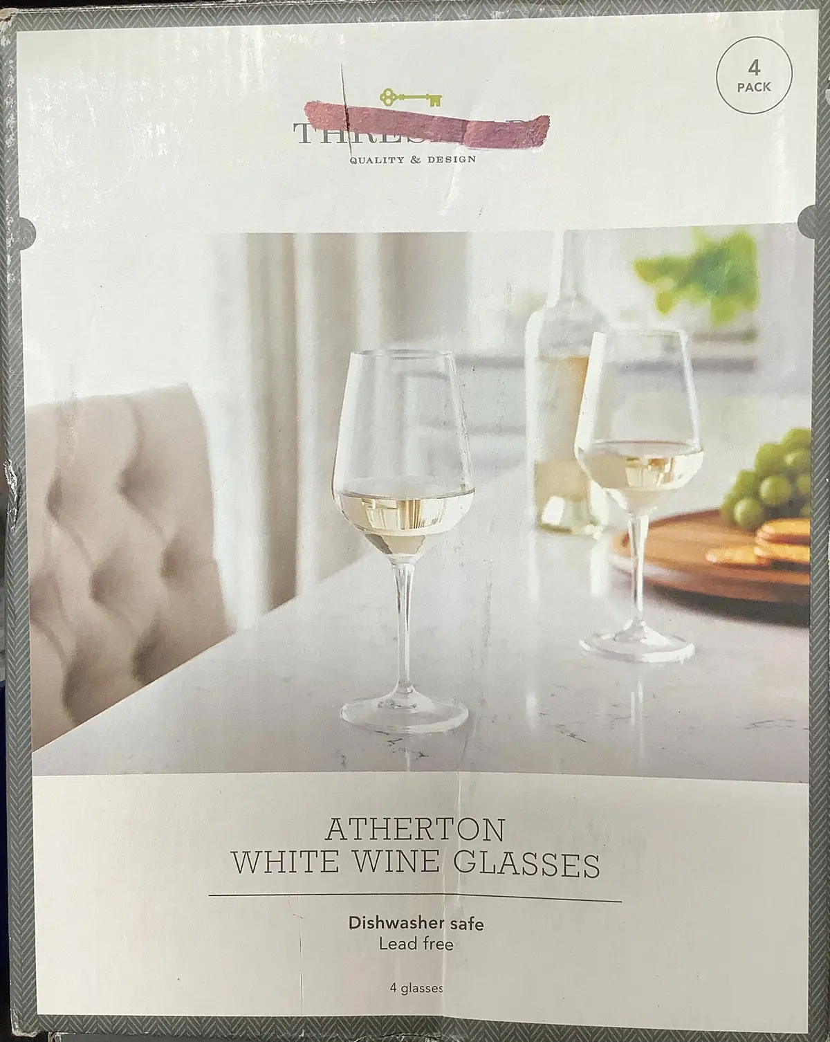 15Oz 4Pk Glass Atherton White Wine Glasses 1
