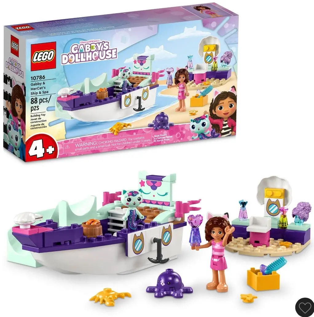 Lego Gabby's Dollhouse Gabby & Mercat's Ship & Spa
Building Toy 10786 1