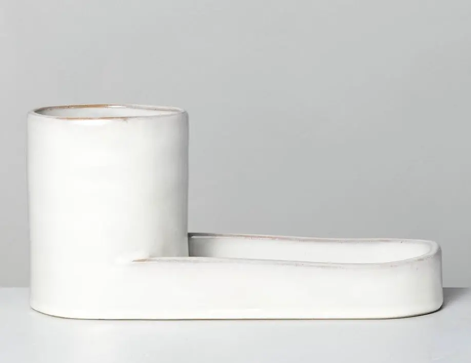 Stoneware Kitchen Sink Caddy Sour Cream 1