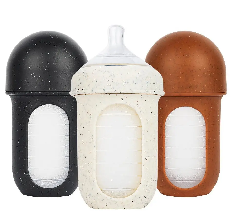 Baby Bottles With Collapsible Silicone Pouch - 8 Fl Oz/3Pk - Speckle 1