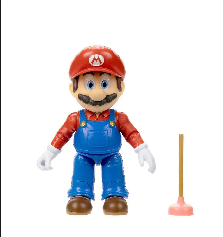 Nintendo The Super Mario Bros. Movie Mario Figure With Plunger Accessory 1