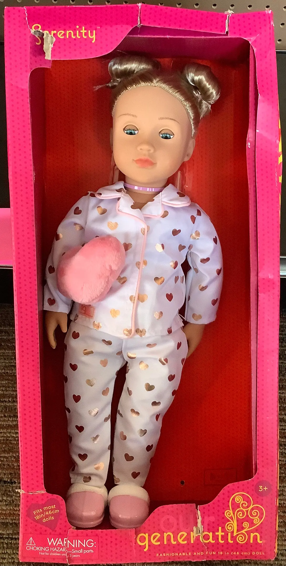 Our Generation Serenity With Heart Polka Dot Pajama Outfit 18” Slumber Party Doll 1