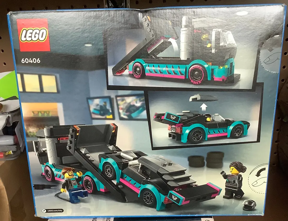 Lego City Race Car And Car Carrier Truck Building Toy 60406 1