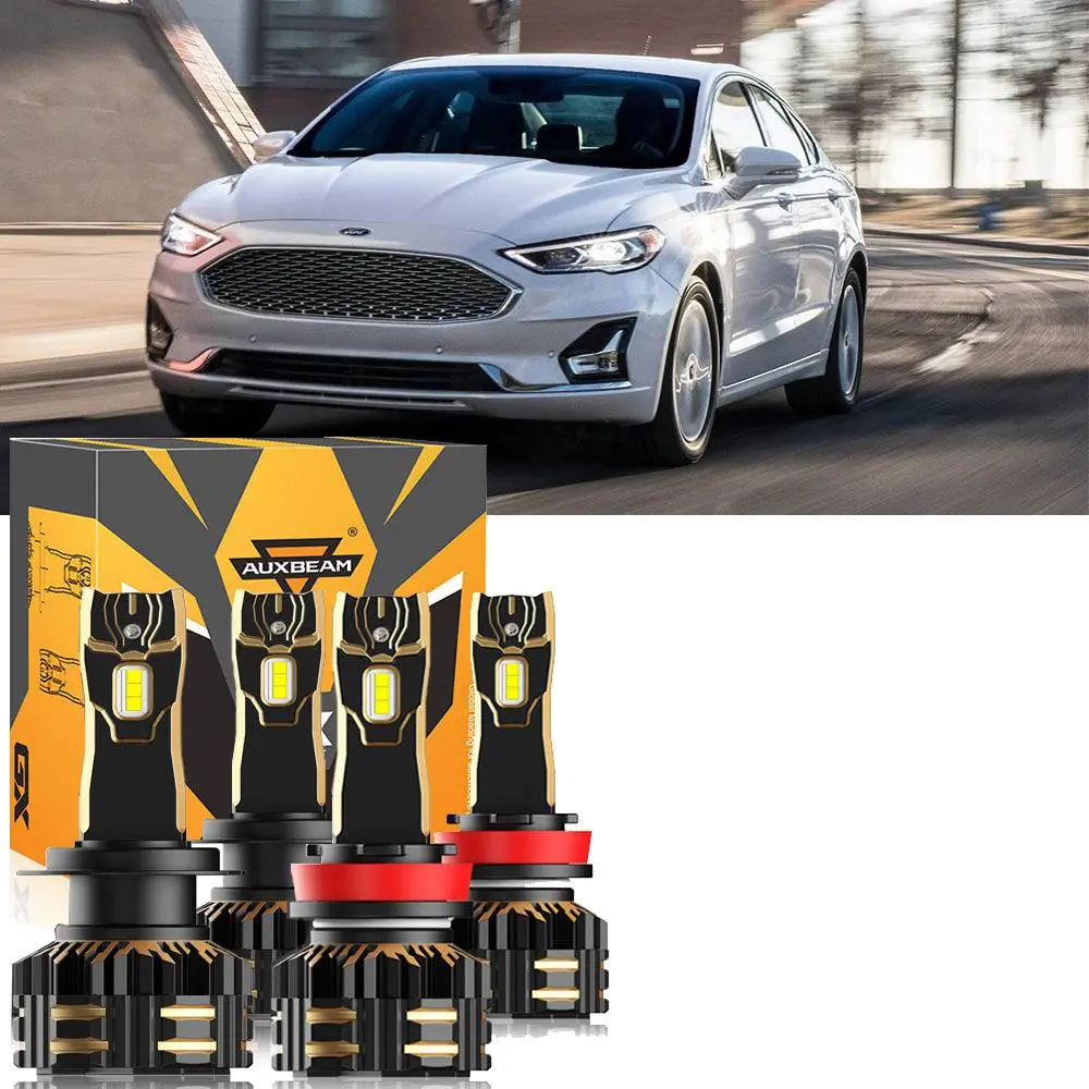 For 2006-2017 Ford Fusion H7 H11 Led Headlight Bulbs Bundle 9