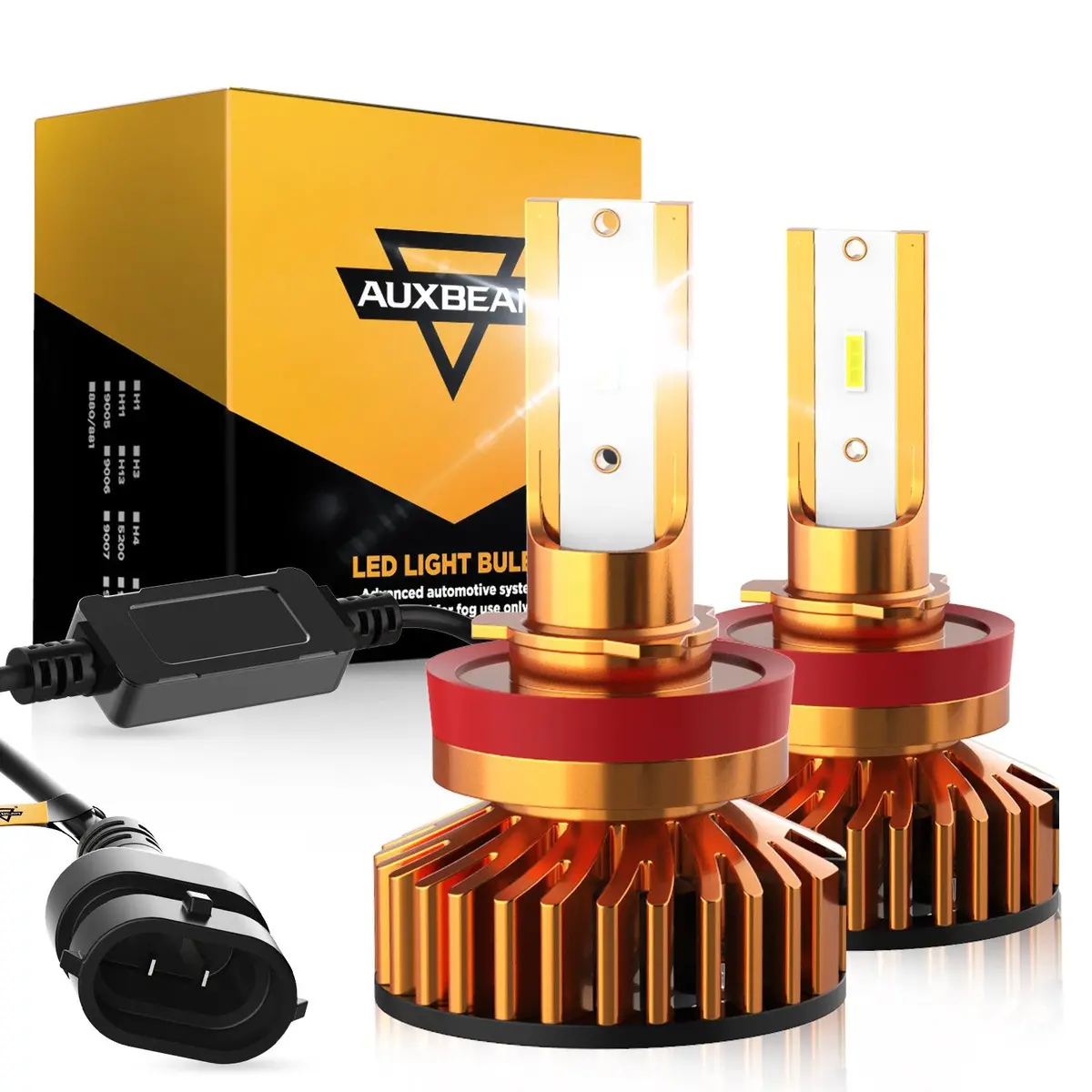 H11 Led Headlight Bulbs 52W 10000Lm F2 Series Mini Size 6500K Cool White |  2 Bulbs 1