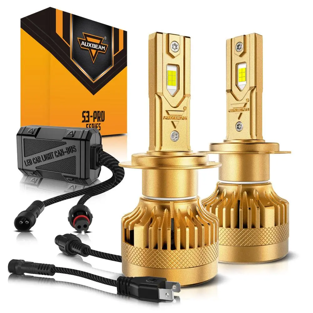 🆕H7 Led Headlight Bulbs S3 Pro Series Dual Decoder Can-Bus Error Free 12V 120W 24000Lm 6500K Cool White | 2 Bulbs 2