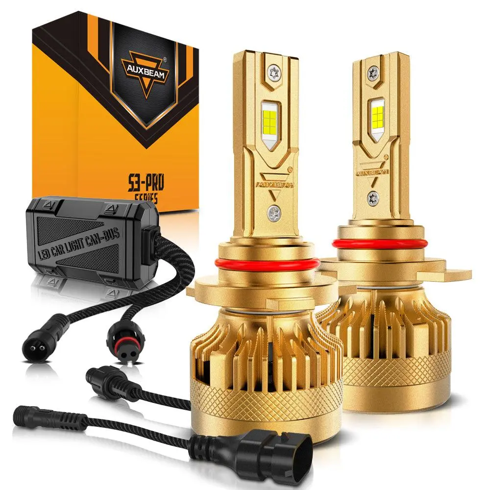 🆕9012/Hir2 Led Headlight Bulbs S3 Pro Series Dual Decoder Can-Bus Error Free 12V 120W 24000Lm 6500K Cool White | 2 Bulbs 1