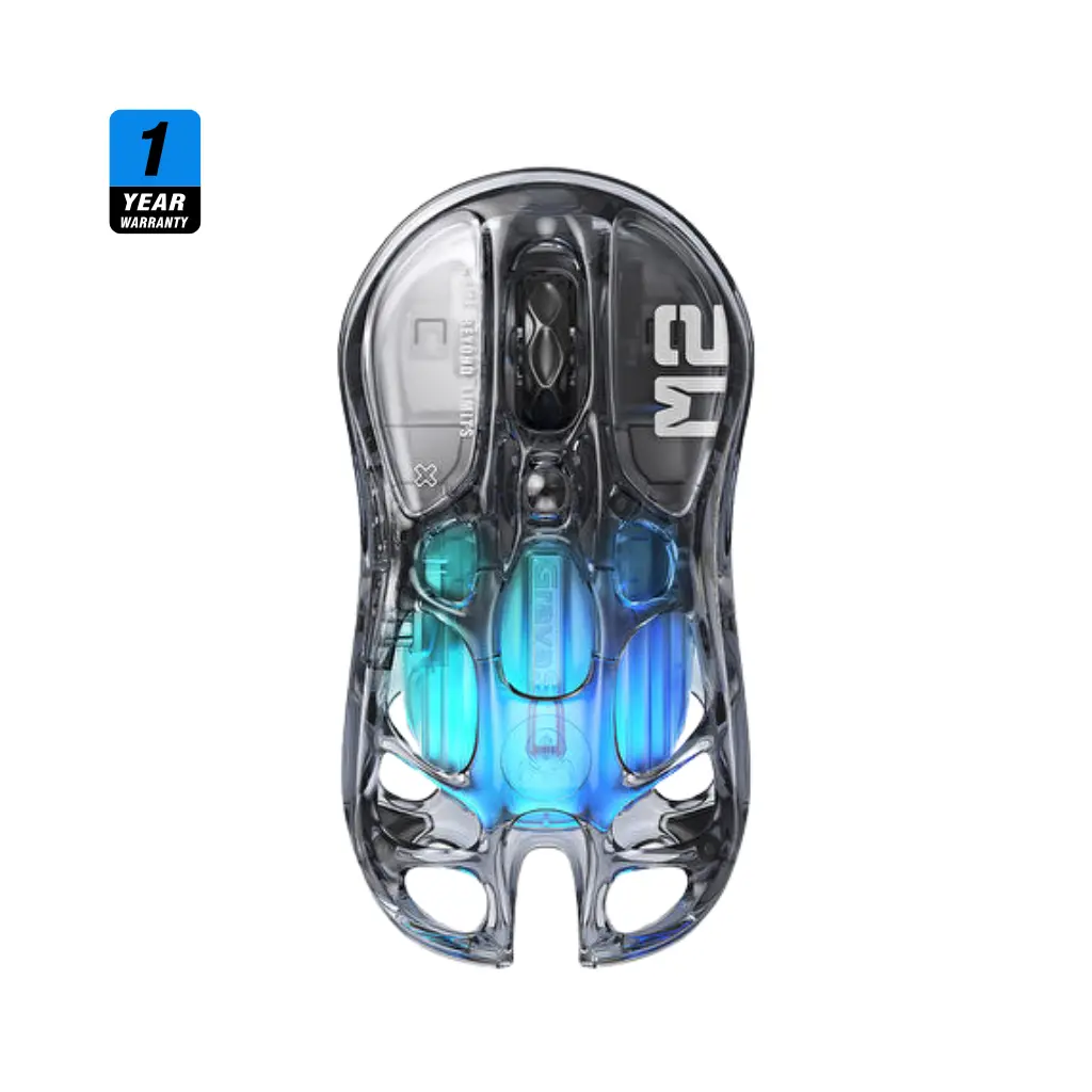 Gravastar Mercury M2 Wireless Gaming Mouse - Transparent Black 1