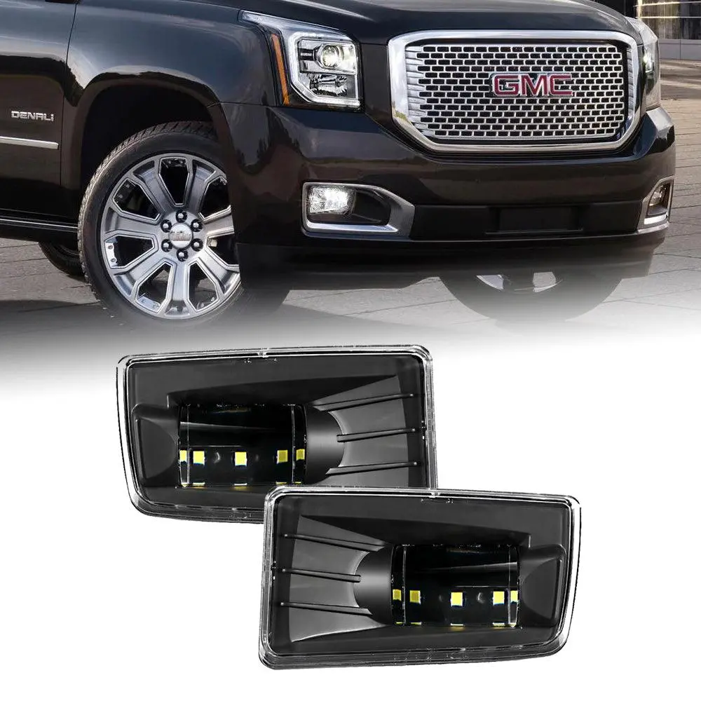 (2Pcs/Set) 36W Black Led Fog Lights 5202 For Gmc Yukon 2015-2016 1