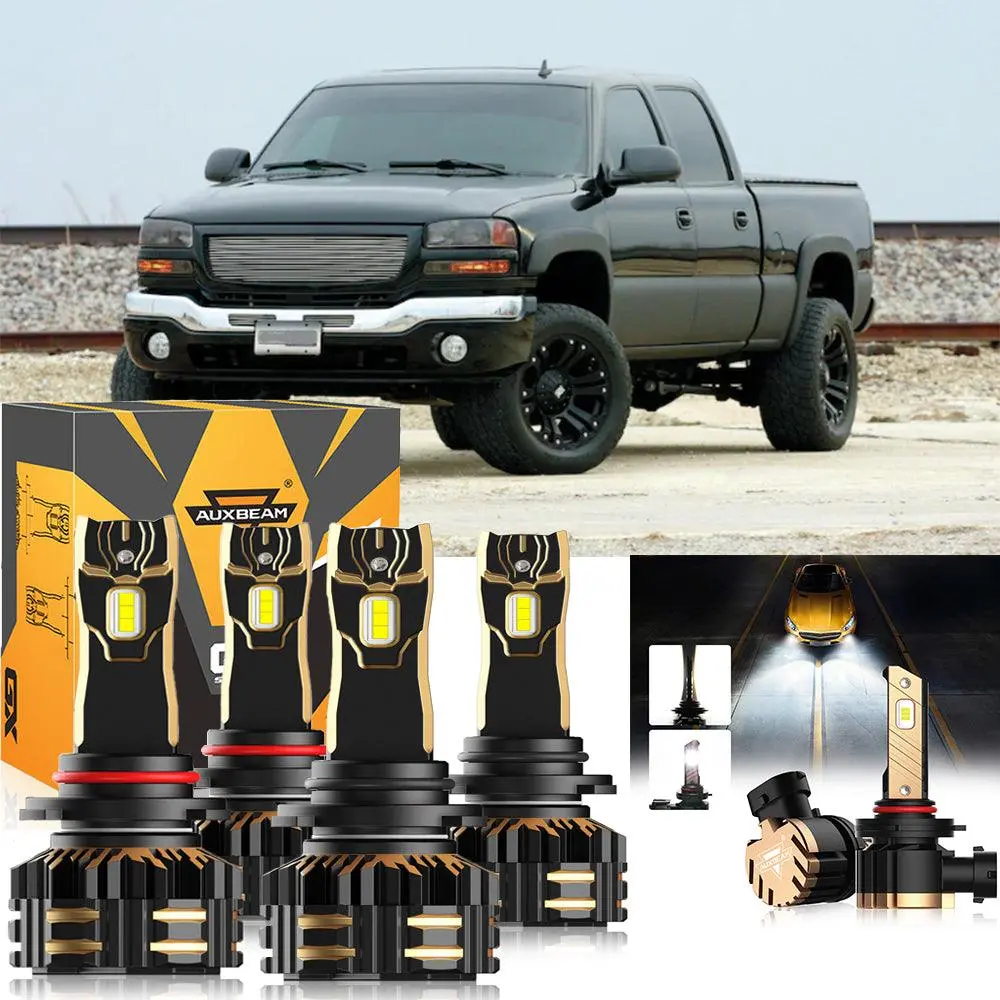 For 2007 Gmc Sierra 2500 Hd Classic 9005 9006 Led Headlight Bulbs 1