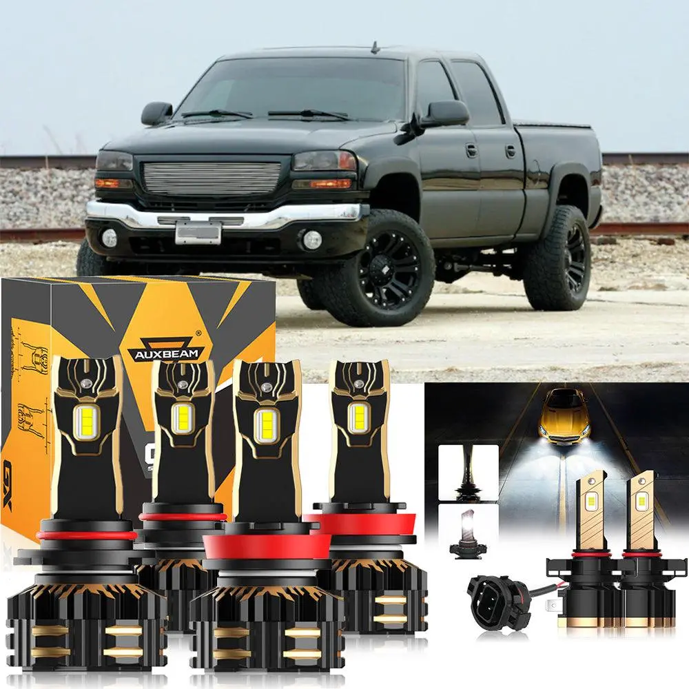 For 2007-2014 Gmc Sierra 2500 Hd 9005 H11 Led Headlight Bulbs Bundle 1