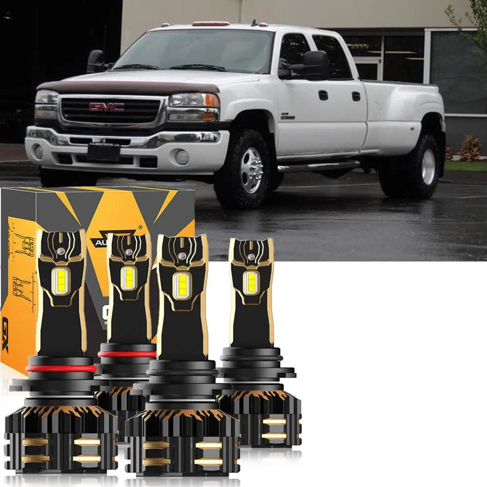 For 2007 Gmc Sierra 3500 Classic 9005 9006 Led Headlight Bulbs Bundle 12