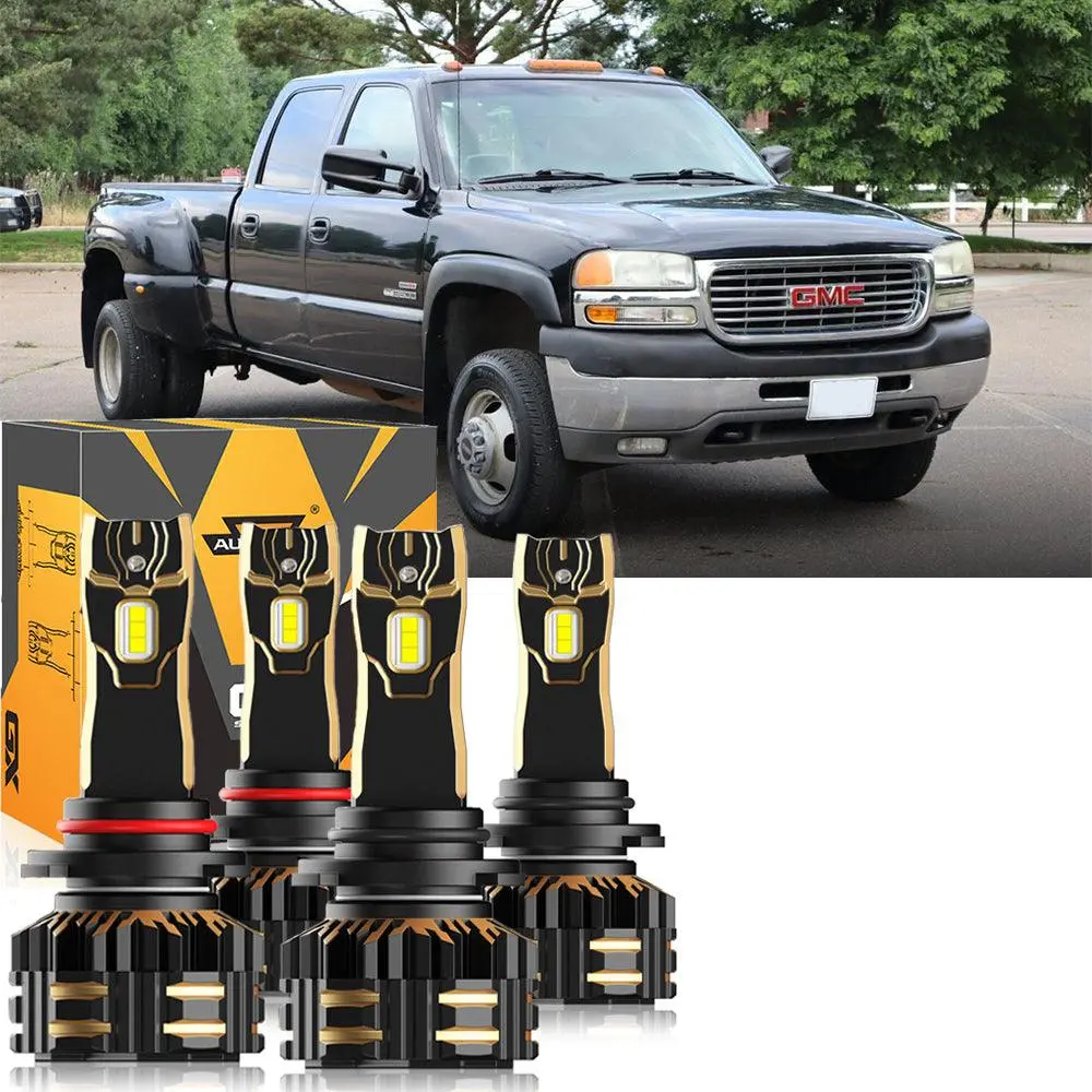 For 2003-2006 Gmc Sierra 3500 9005 9006 Led Headlight Bulbs Bundle 11