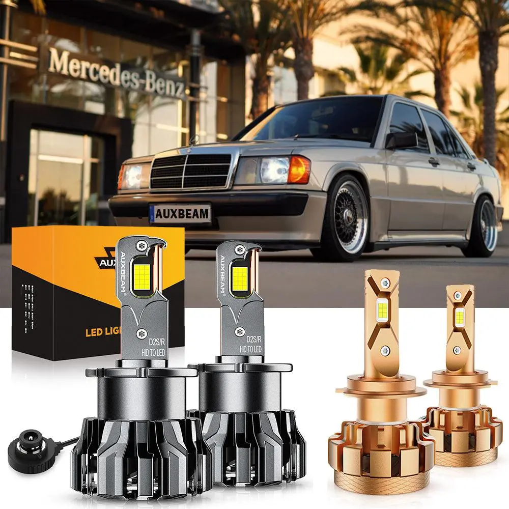 For 2000-2006 Mercedes-Benz E55 Amg With Hid Headlamps Led Light Bulbs High Low Beam Bundle 1
