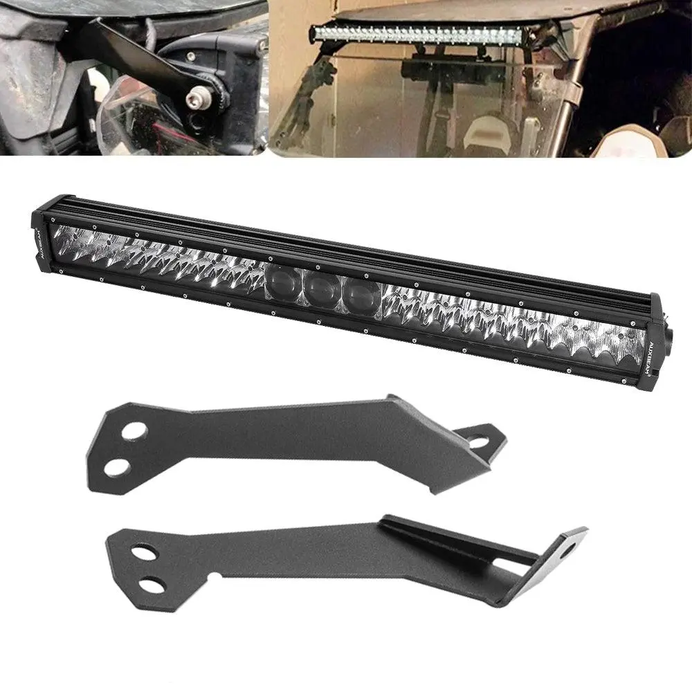 32 Inch 5D-Pro Series Dual Row Led Light Bars & Car Roof Windshield Mounting Brackets Combo For 2014-2021 Rzr Xp 1000 And Rzr Xp 4 1000 ,2016-2021 Rzr 900,2016-2021 Rzr-S 1000 1