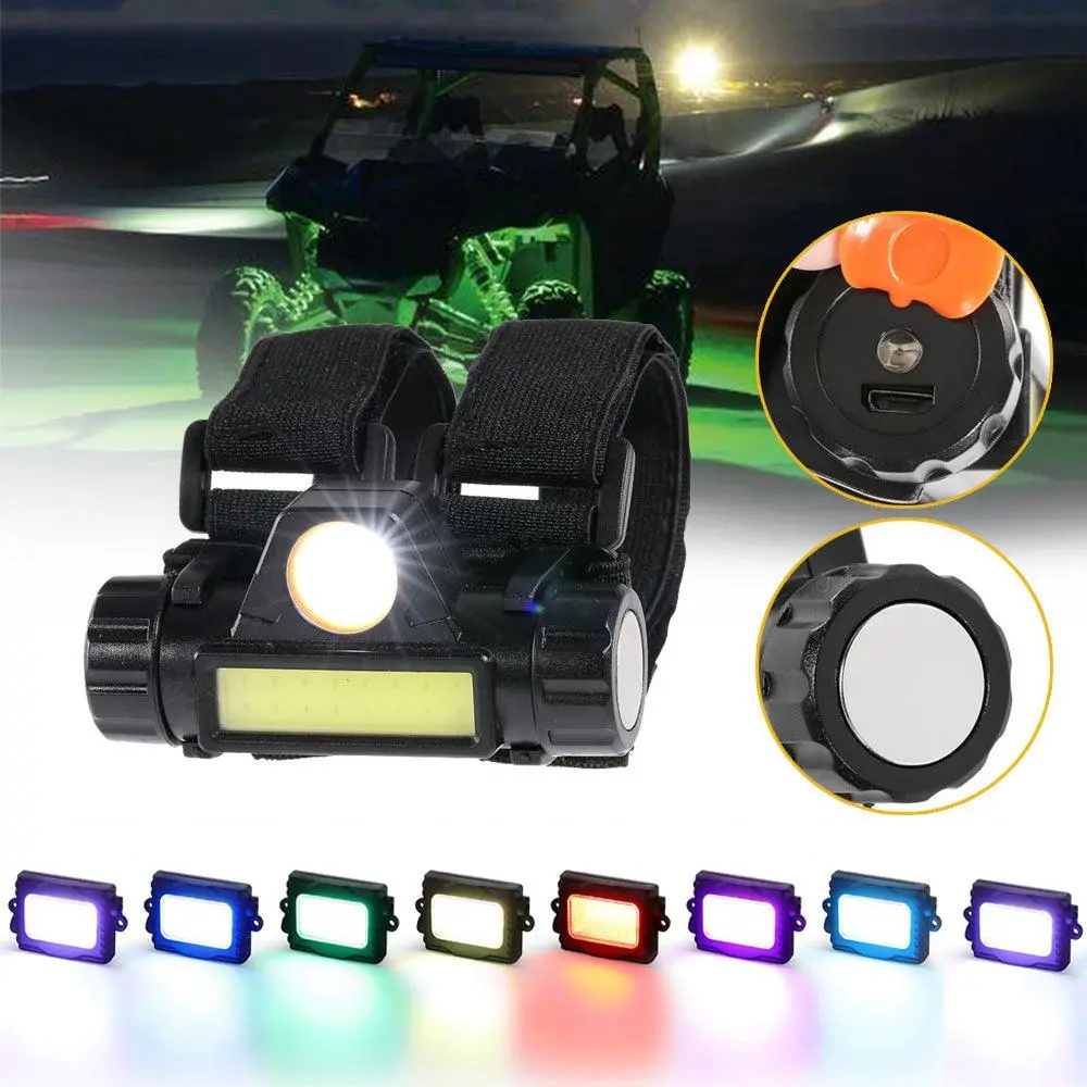 Dome Light Utv Interior Light Universal Roll Bar Cage Mount + Rgbw Led Rock Light With Bluetooth Control For Polaris, Can-Am, Utv, Atv, Off-Road Vehicle 1