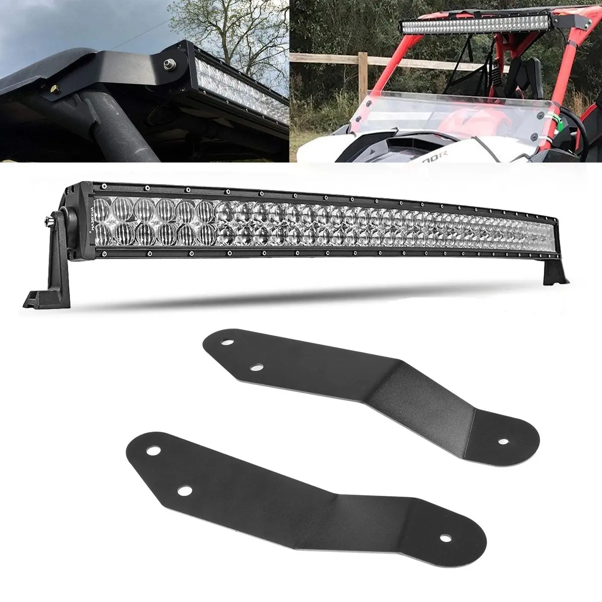 42 Inch 5D Series Led Light Bar & Car Roof Windshield Led Light Bar Mounting Bracket For 2014-2019 Can-Am Commander 1000 800 Models 1