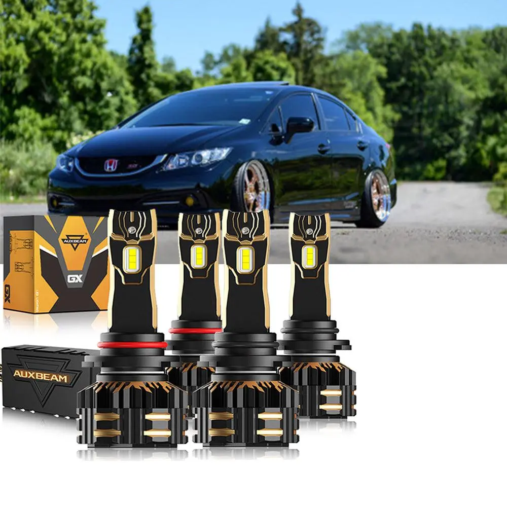 For 2014-2015 Honda Civic 9005 H11 9006 Led Headlight Bulbs Bundle 21