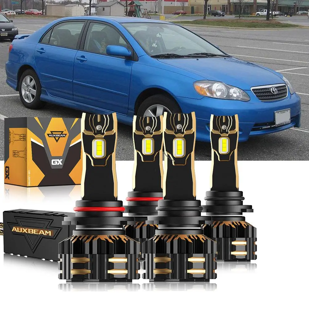 For 2005-2008 Toyota Corolla 9005 9006 Led Headlight Bulbs Bundle 11