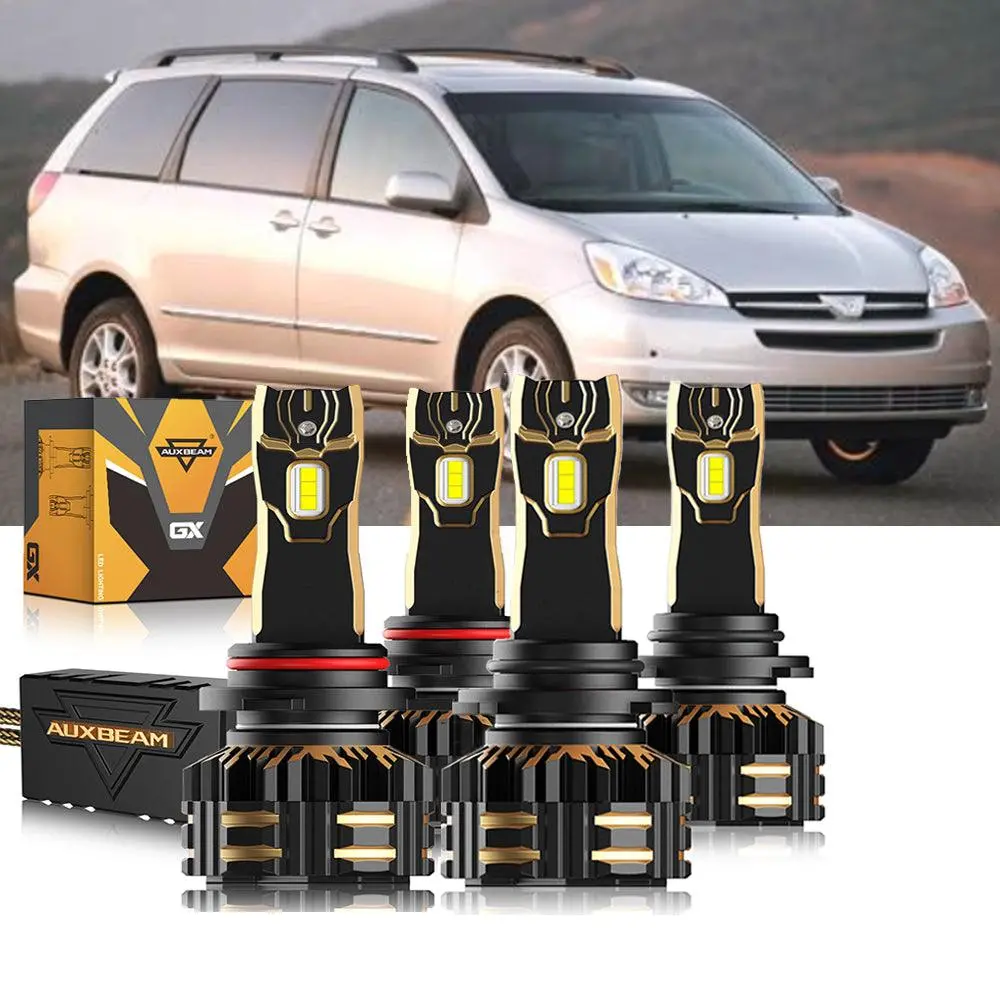 For 2004-2005 Toyota Sienna 9005 9006 Led Headlight Bulbs Bundle 1