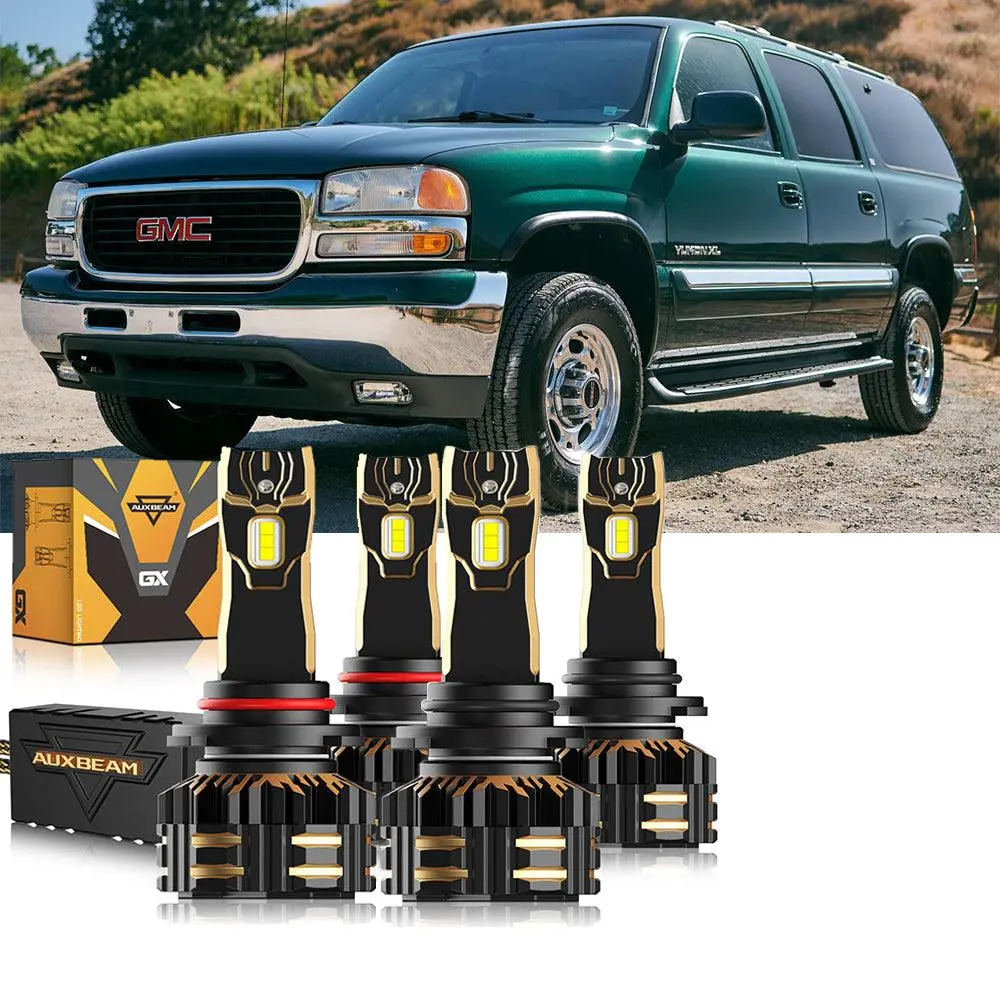 For 2000-2001 Gmc Yukon Xl 1500 9005 9006 Led Headlight Bulbs Bundle 10