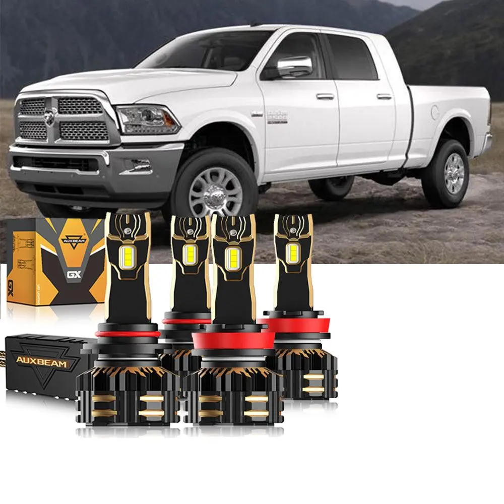 For 2018-2019 Ram 2500 (Without Projector-Type Headlights) 9005 H11 Led Headlights Bulbs Bundle 14