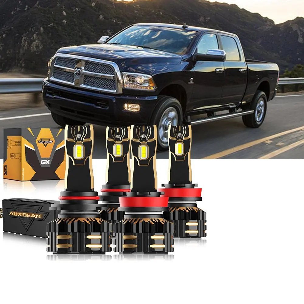For 2013-2015 Ram 2500 (Without Projector-Type Headlights) 9005 H11 Led Headlight Bulbs Bundle 15