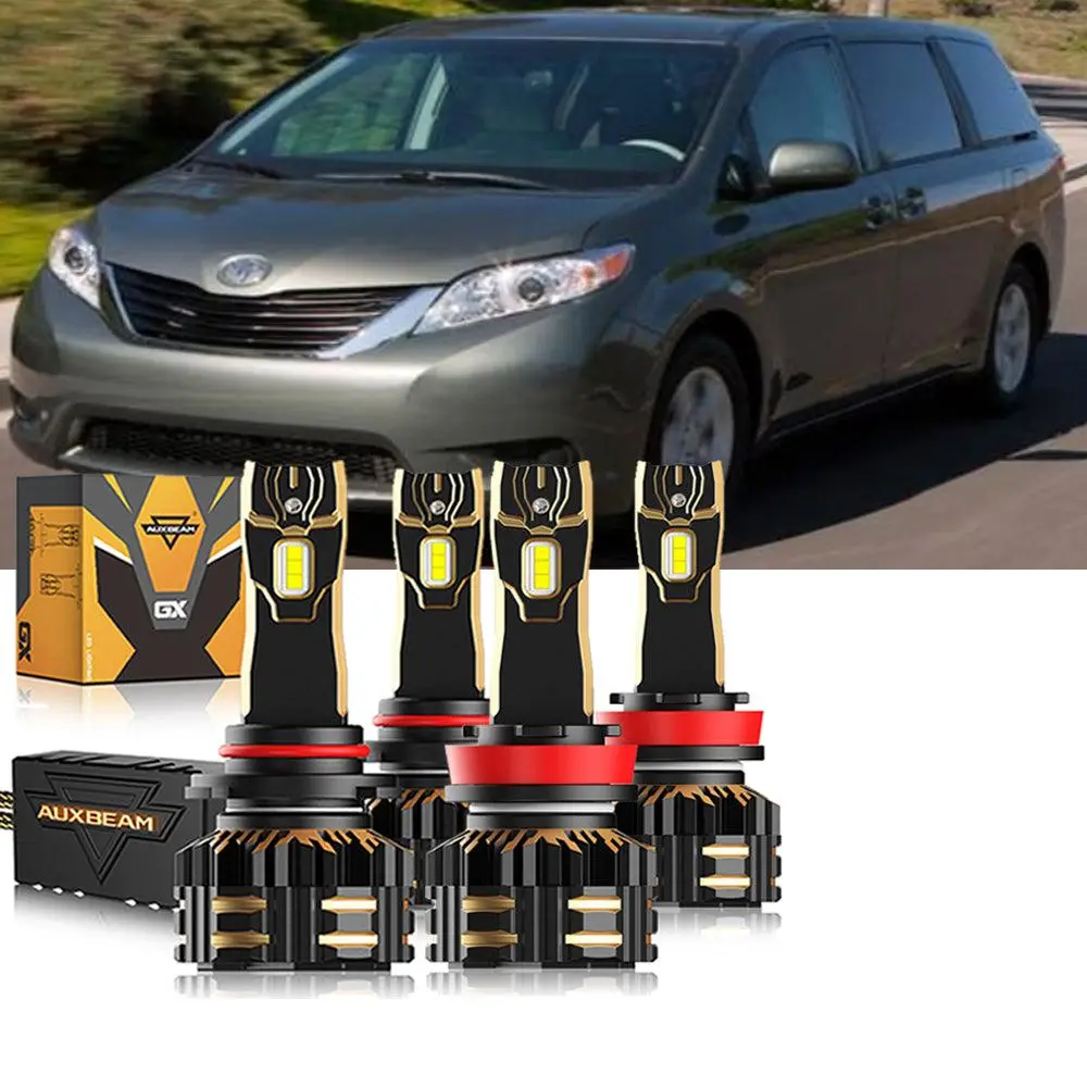 For 2011-2019 Toyota Sienna 9005 H11 Led Headlight Bulbs Bundle 12