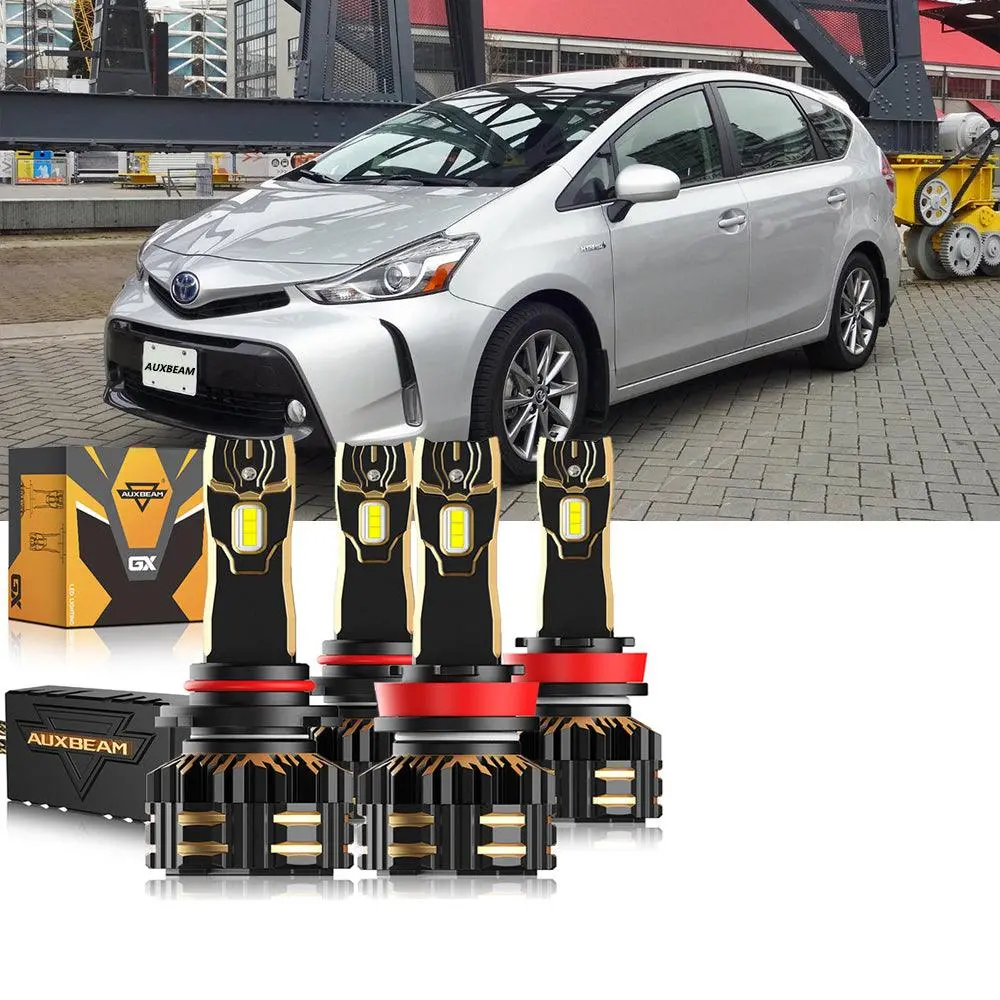 For 2012-2018 Toyota Prius V 9005 H11 Led Headlight Bulbs Bundle 12