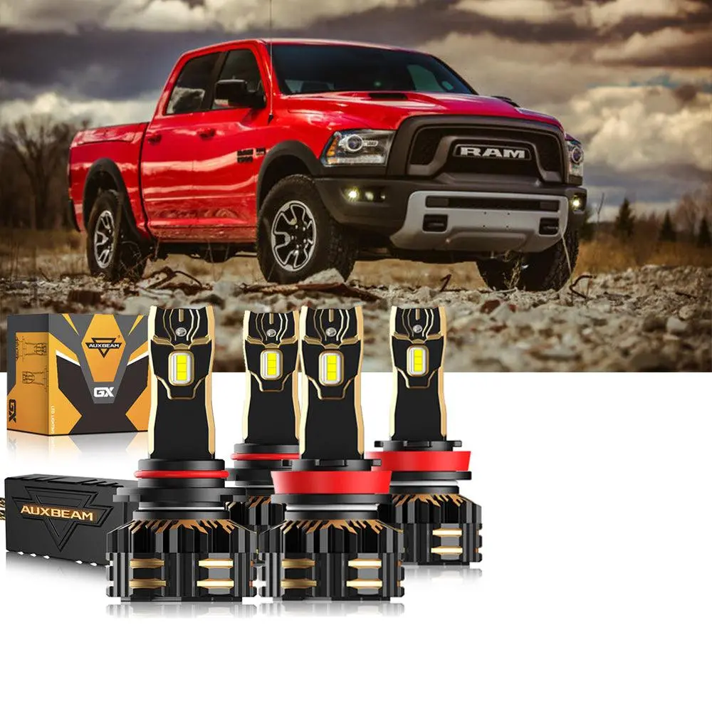 For 2016-2017 Ram 1500 ( Without Projector-Type Headlights) 9005 H11 Led Headlight Bulbs Bundle 14