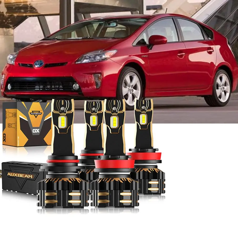 For 2010-2015 Toyota Prius 9005 H11 Led Headlight Bulbs Bundle 12